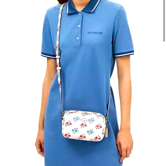 NWT Coach Mini Jamie Camera Bag white With Floral Print - Picture 10 of 10